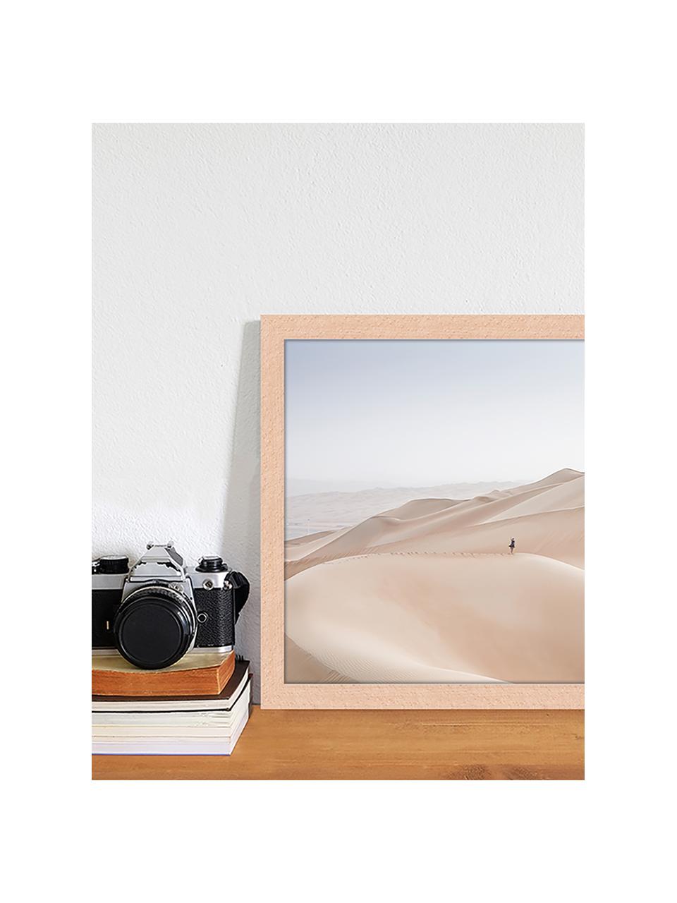 Gerahmter Digitaldruck Khali Desert, Bild: Digitaldruck auf Papier, , Rahmen: Holz, lackiert, Front: Plexiglas, Mehrfarbig, 43 x 33 cm