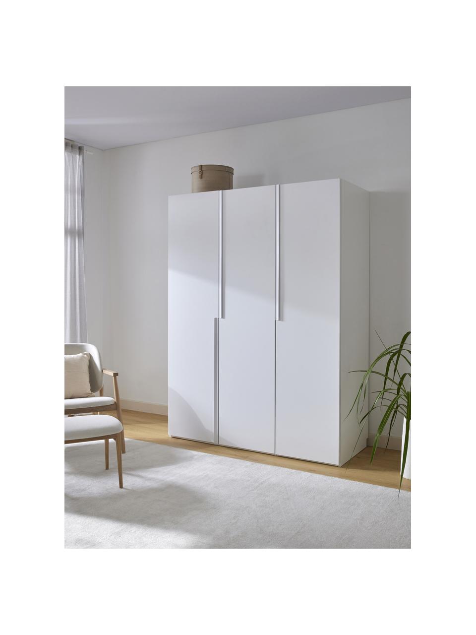 Modularer Drehtürenschrank Leon, 150 cm Breite, mehrere Varianten, Korpus: Spanplatte, melaminbeschi, Weiß, Basic Interior, B 150 x H 200 cm