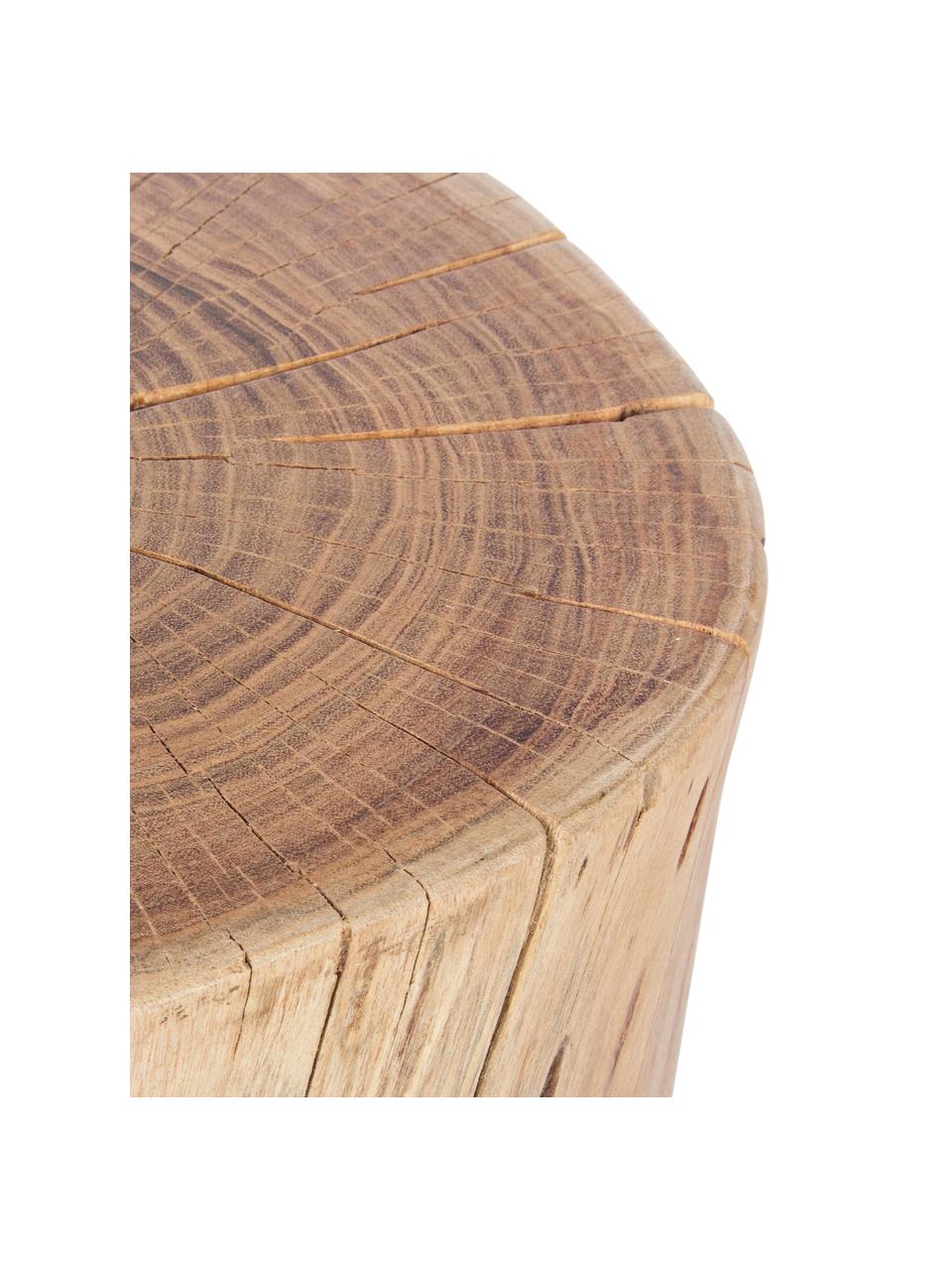 Beistelltisch Arthur aus Akazienholz, Tischplatte: Akazienholz, Füße: Metall, Braun, Schwarz, B 35 x H 35 cm