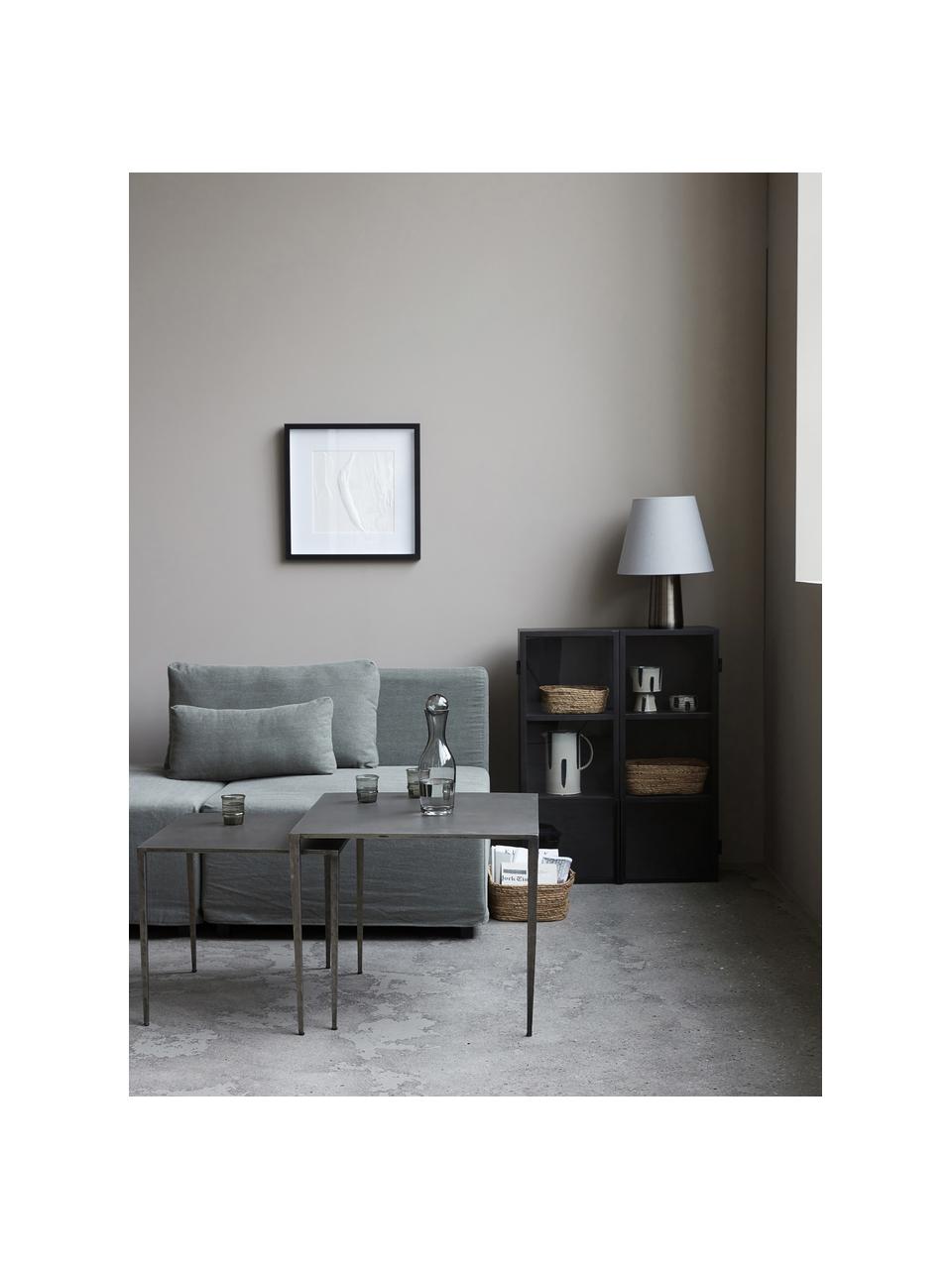 Vitrina de vidrio y metal Collect, Estructura: metal recubierto, Gris antracita, An 70 x Al 90 cm