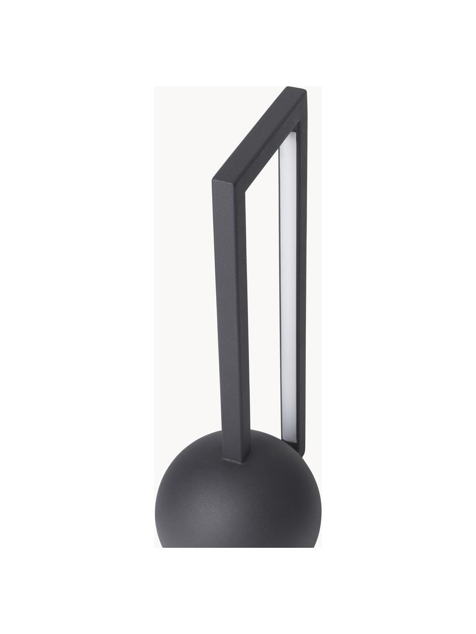 Lámpara de mesa LED Geometric, Lámpara: acero con pintura en polv, Cable: plástico, Negro, An 20 x Al 41 cm
