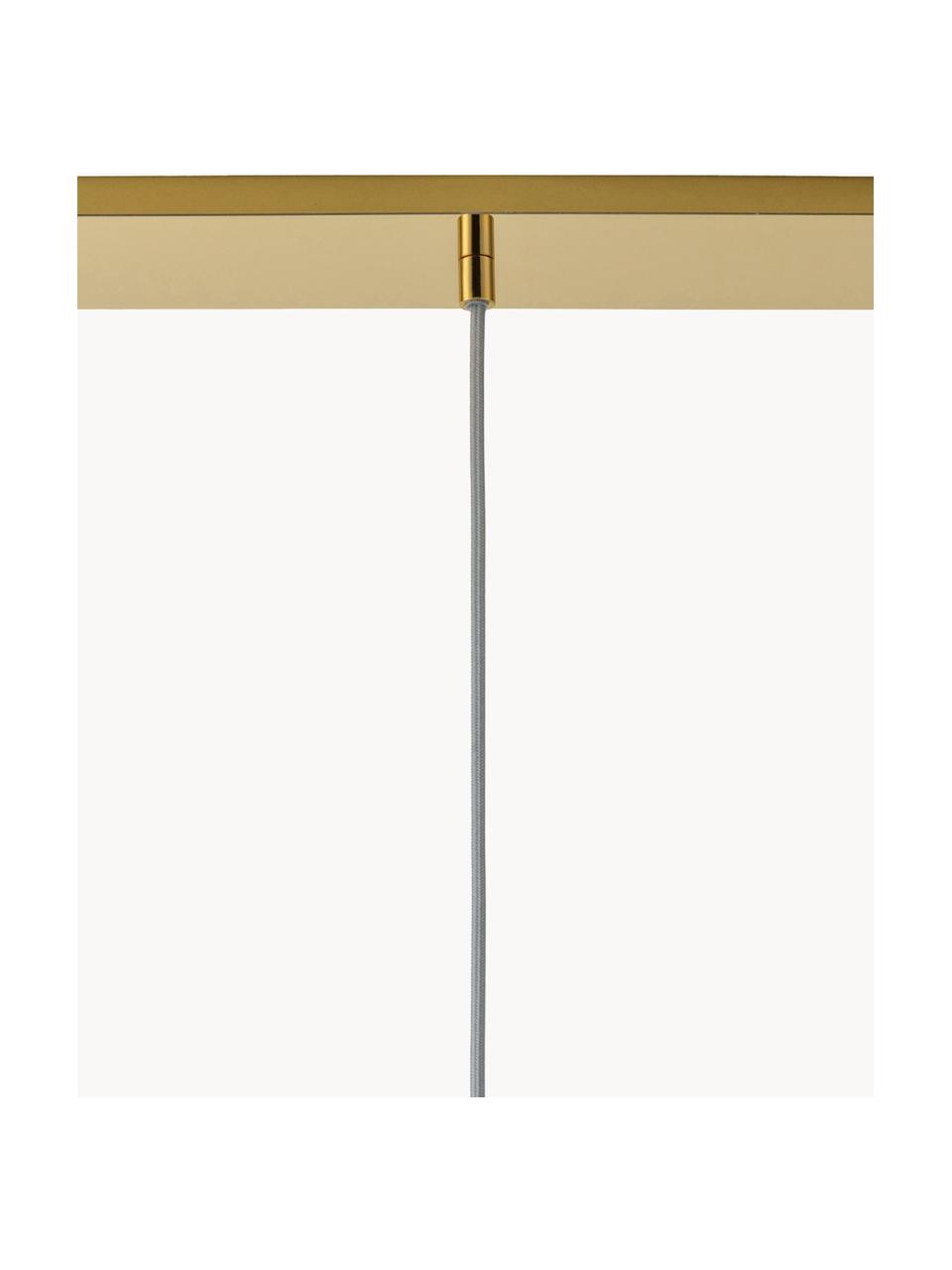 Dimmbare Pendelleuchte Cluster, Lampenschirm: Glas, Transparent, Goldfarben, B 50 x H 204 cm