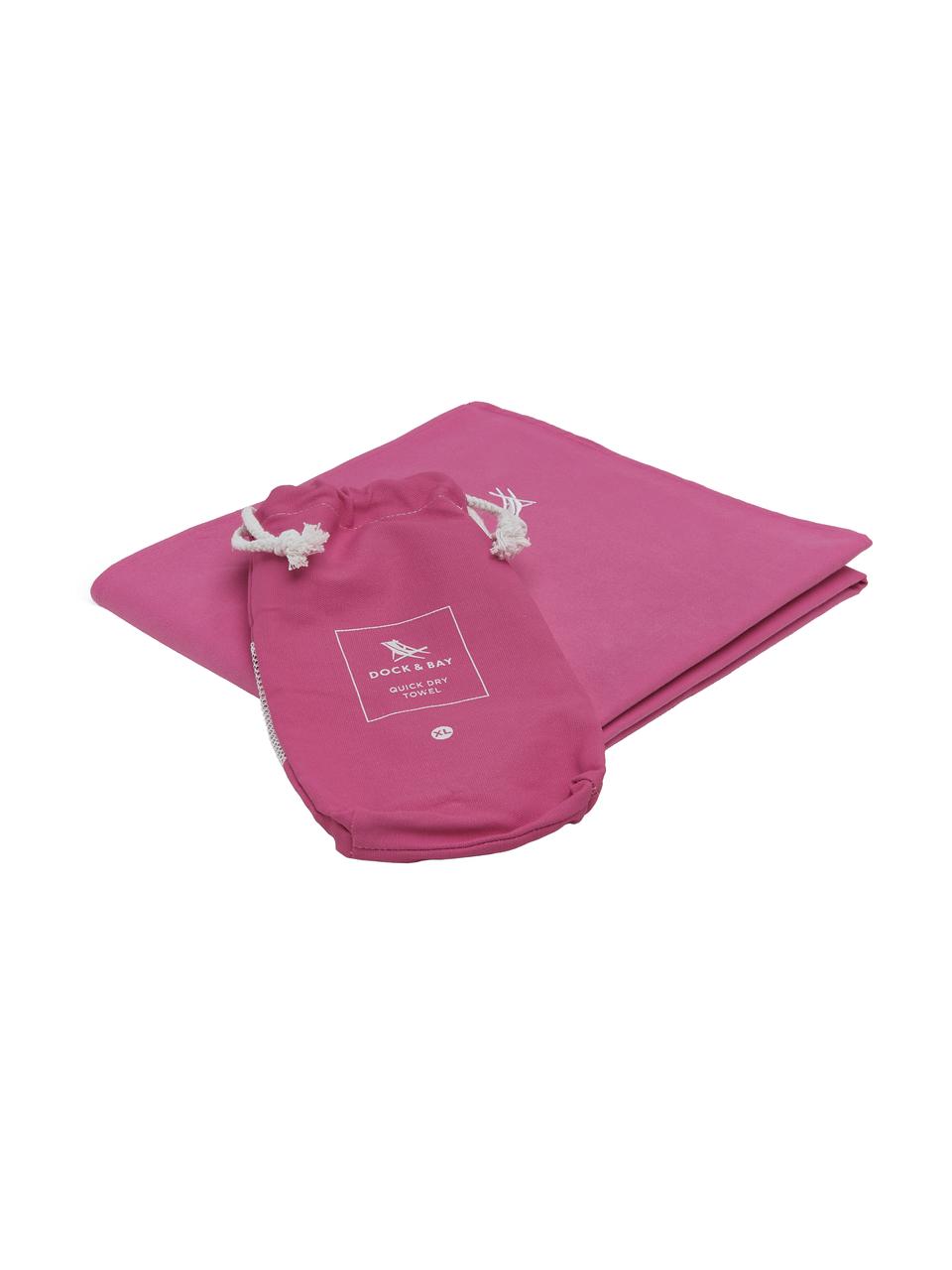 Microfaser-Strandtuch Classic, schnell trocknend, Microfaser (80% Polyester, 20% Polyamid), Pink, 90 x 200 cm