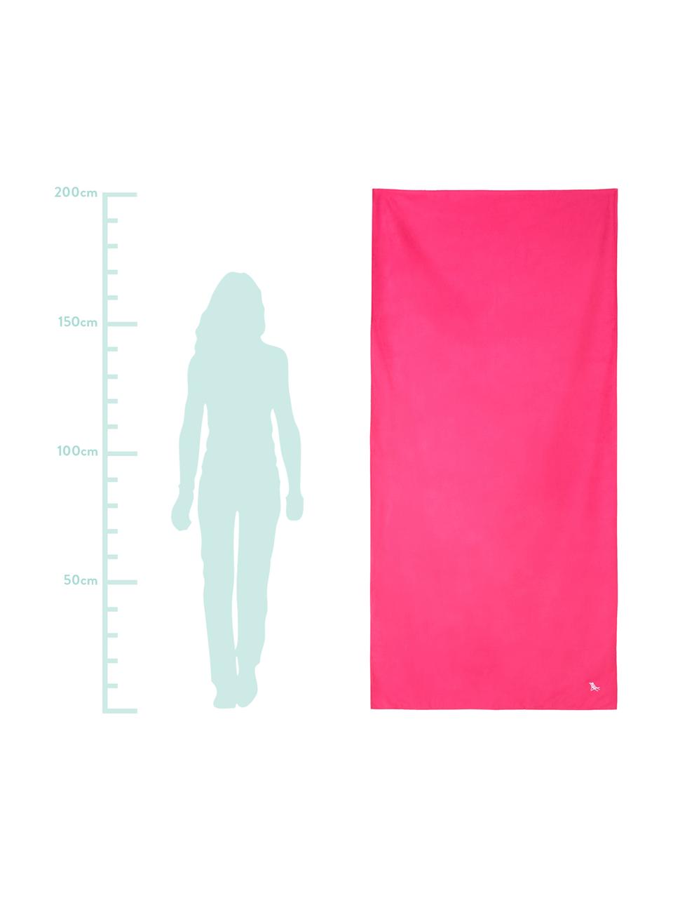 Microfaser-Strandtuch Classic, schnell trocknend, Microfaser (80% Polyester, 20% Polyamid), Pink, 90 x 200 cm