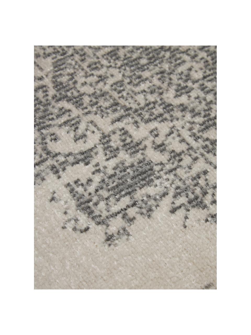 Tapis gris extérieur / intérieur style vintage Everly, 100 % polypropylène, Gris, larg. 80 x long. 150 cm (taille XS)