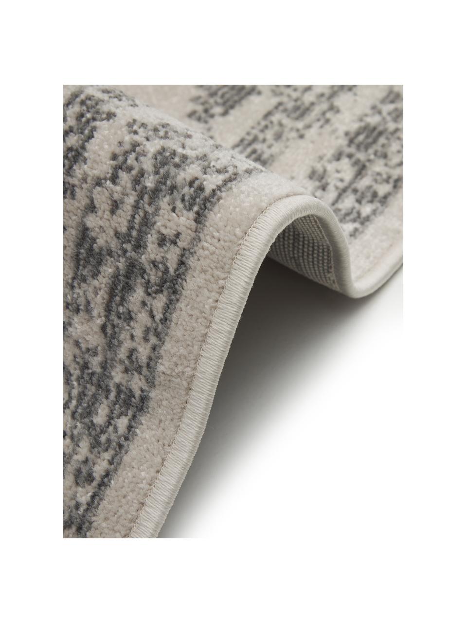 Tappeto vintage grigio da interno-esterno Everly, 100% polipropilene, Grigio, Larg. 80 x Lung. 150 cm (taglia XS)