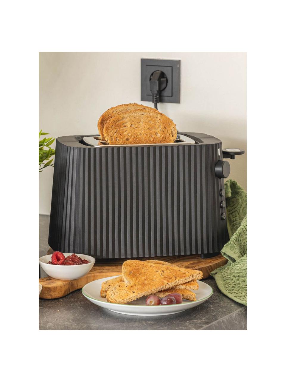 Toaster Plissé, Thermoplastisches Harz, Schwarz, B 34 x T 19 cm