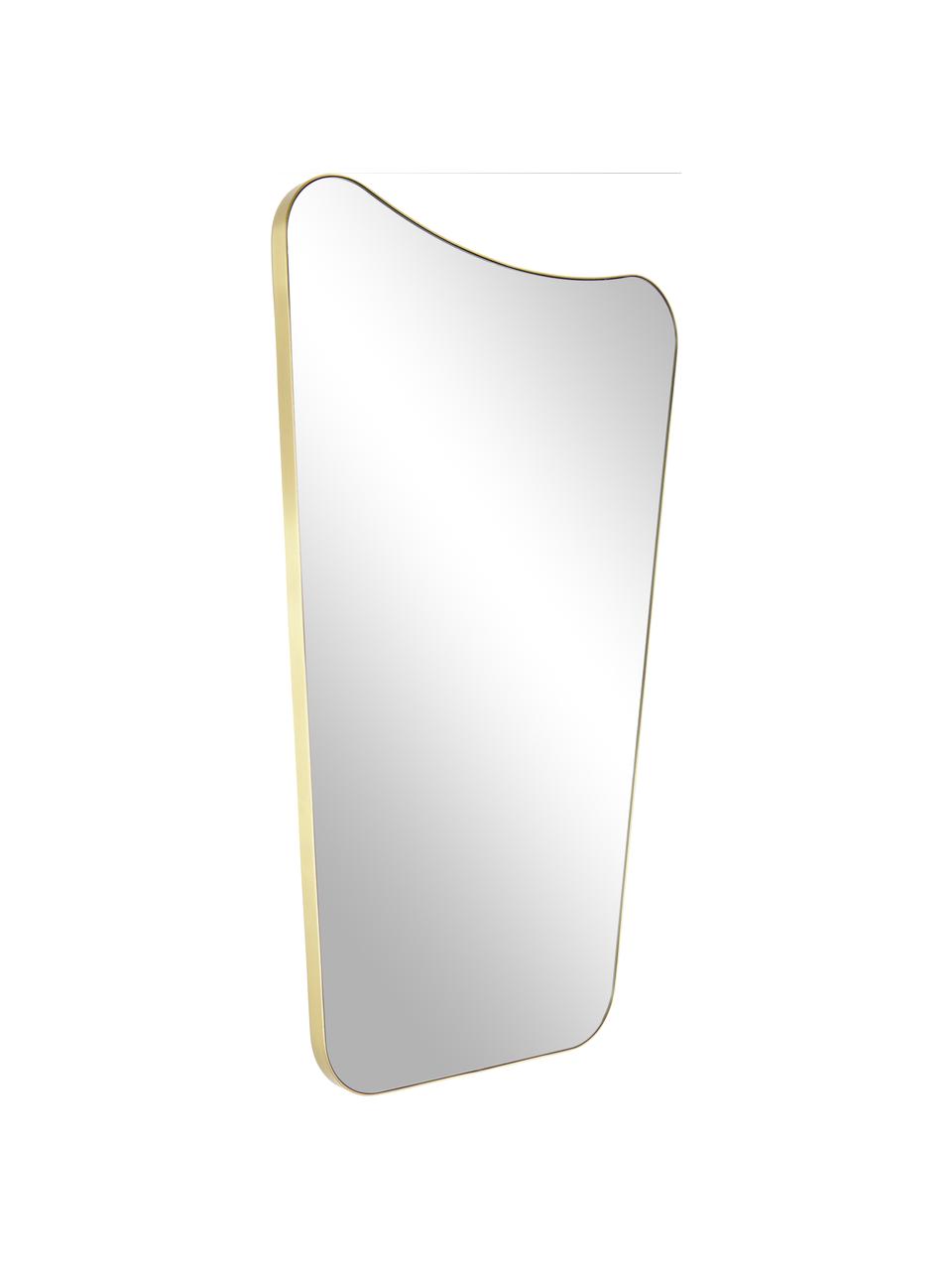 Espejo de pared Goldie, Estructura: metal con pintura en polv, Espejo: cristal, Parte trasera: tablero de fibras de dens, Dorado, An 50 x Al 80 cm