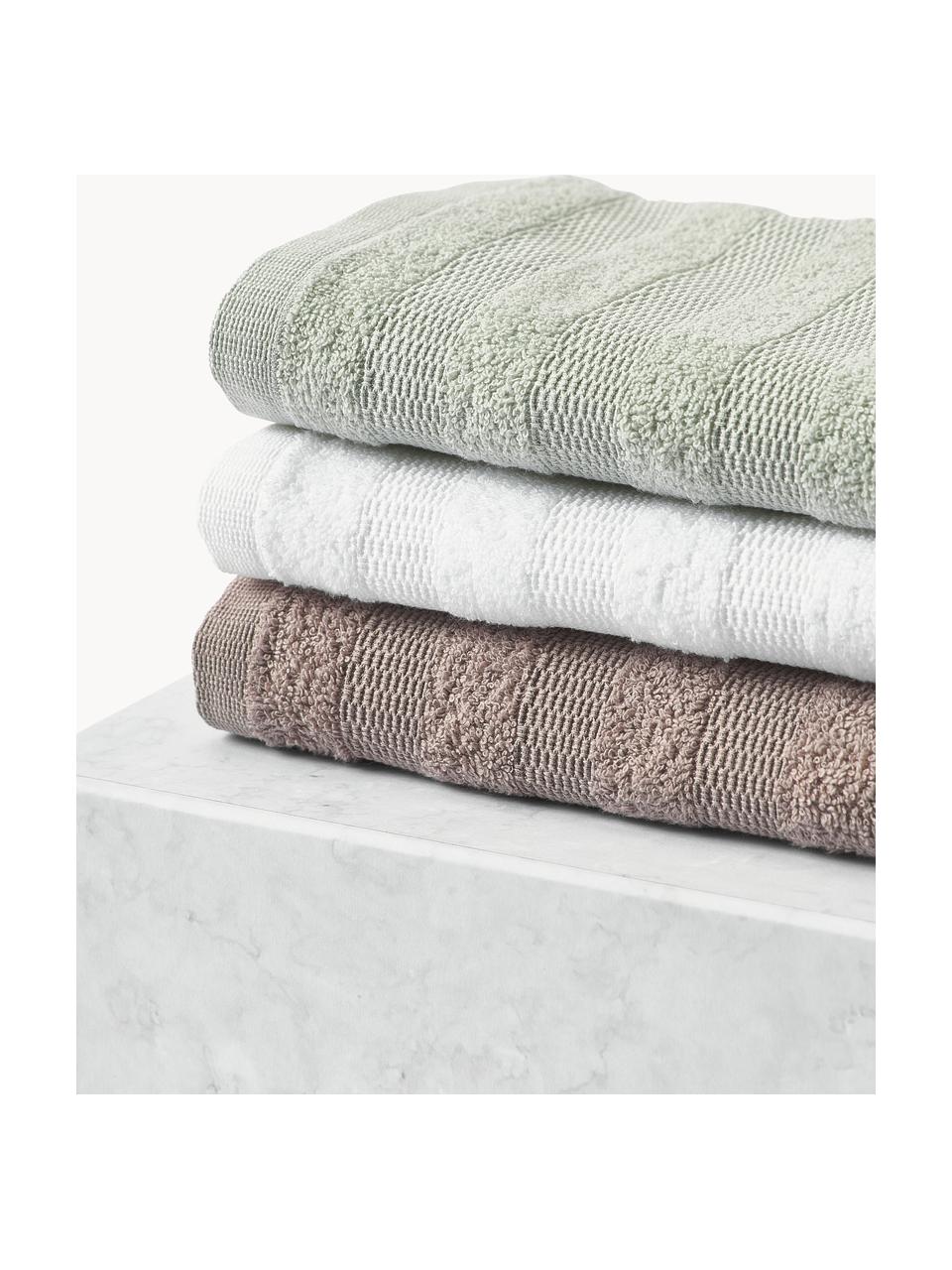 Komplet ręczników z bawełny Camila, 3 elem., Mauve, Komplet z różnymi rozmiarami