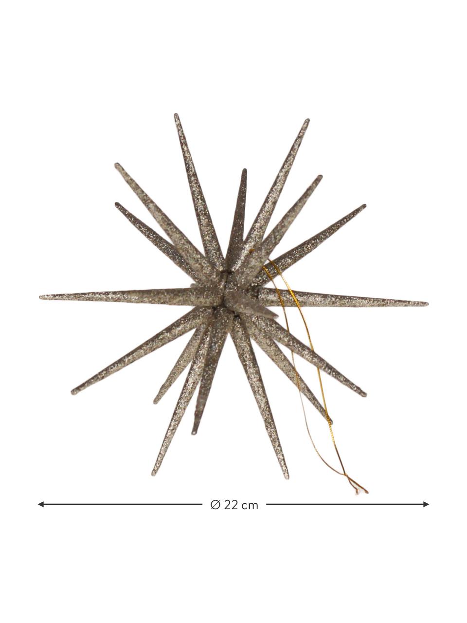 Dekoracja wisząca Sputnik, Tworzywo sztuczne, Odcienie szampańskiego, Ø 22 cm