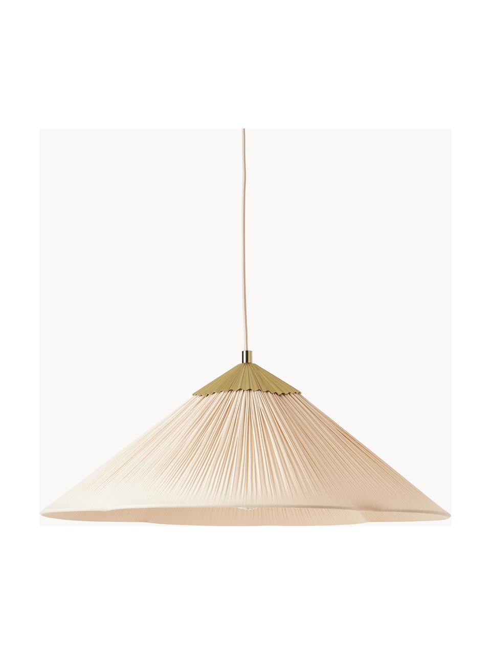 Suspension Leora, Blanc crème, doré, Ø 52 x haut. 26 cm