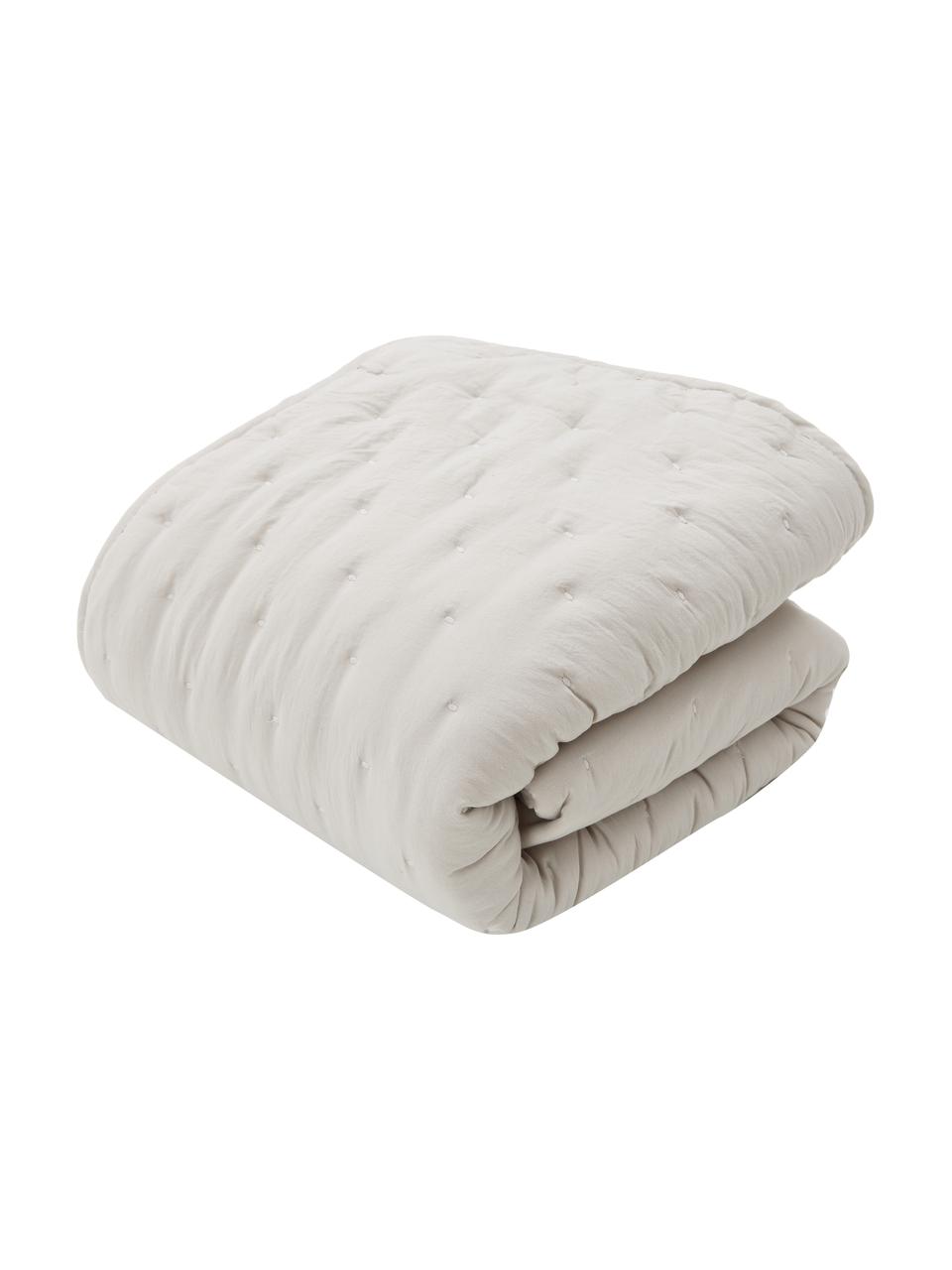 Couvre-lit blanc crème matelassé Wida, 100 % polyester, Blanc crème, larg. 260 x long. 260 cm (pour lits jusqu'à 200 x 200 cm)