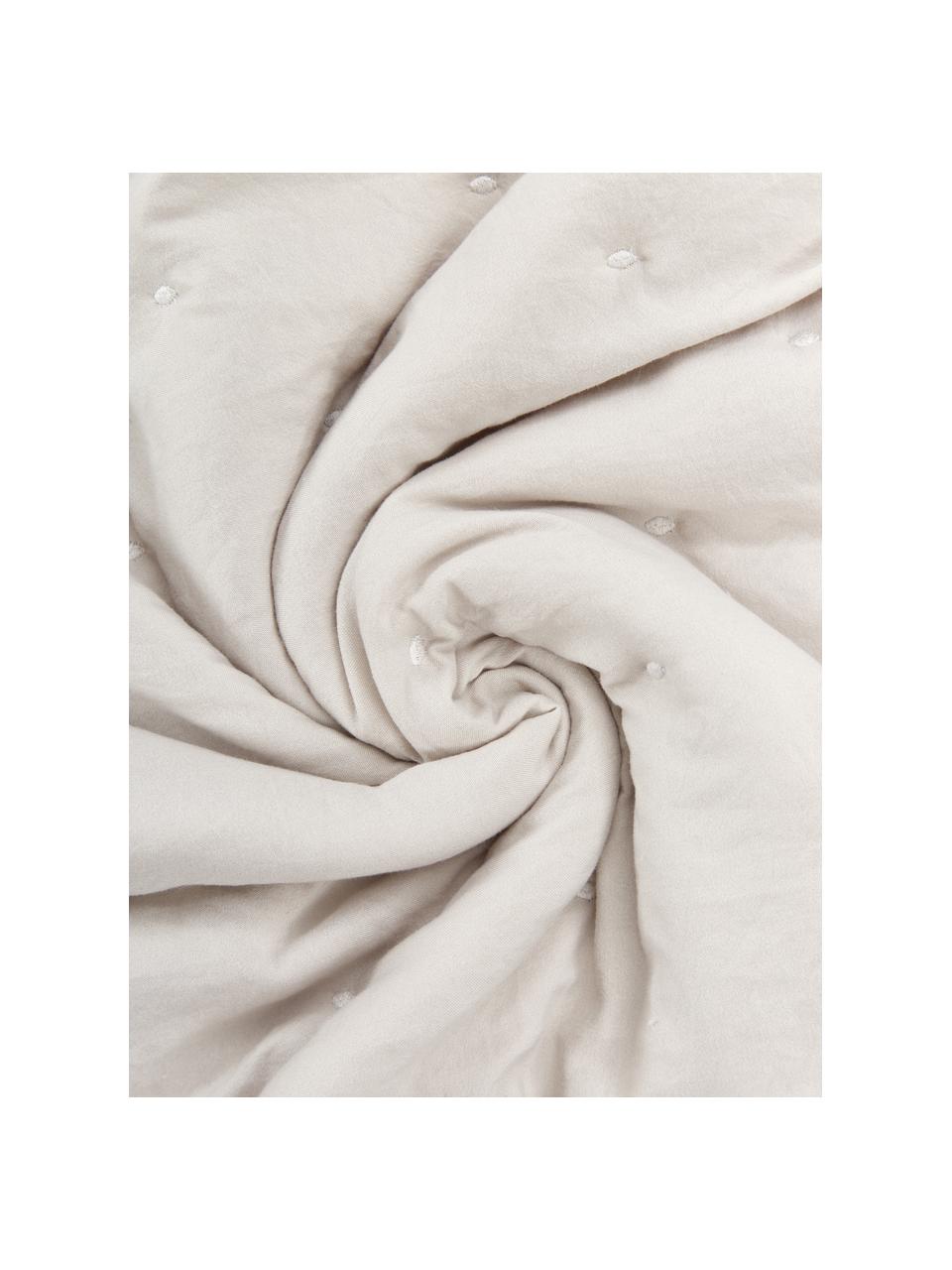 Copriletto trapuntato bianco crema Wida, 100% poliestere, Bianco crema, Larg. 260 x Lung. 260 cm (per letti da 200 x 200 cm)