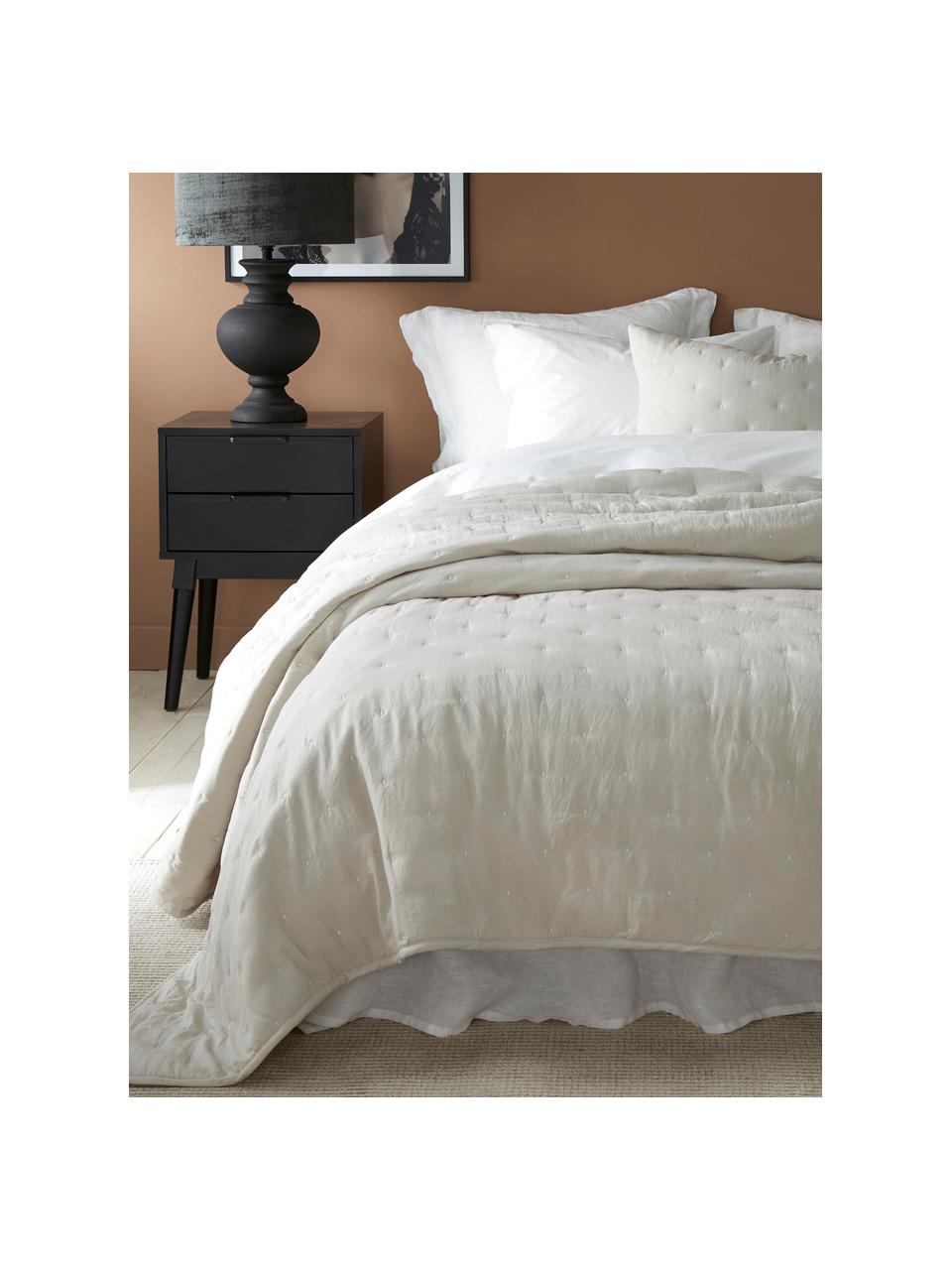 Gewatteerde bedsprei Wida in crèmewit, 100% polyester, Crèmewit, B 180 x L 260 cm (voor bedden tot 140 x 200)