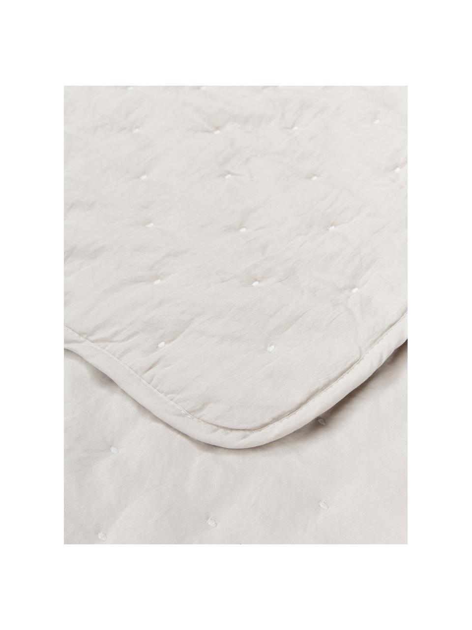 Colcha acolchada Wida, 100% poliéster, Blanco crema, An 260 x L 260 cm (para camas de 200 x 200 cm)