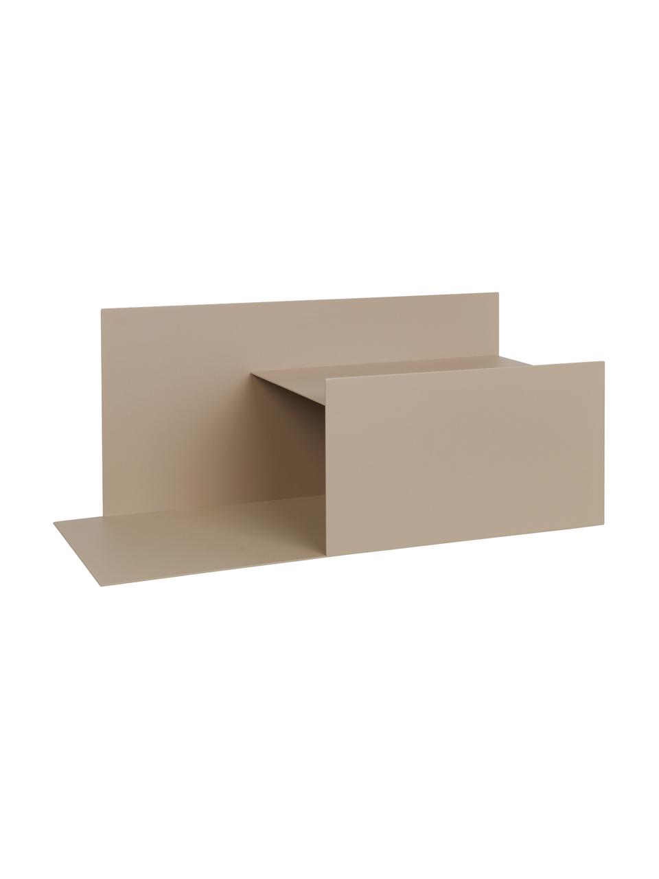 Metalen wandrek Svante in beige, Gepoedercoat metaal, Beige, 53 x 22 cm