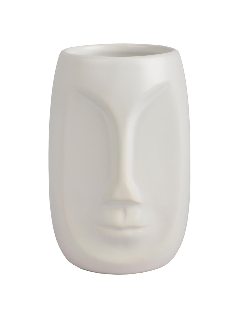 Vaso cepillo de dientes Urban, Cerámica, Blanco, Ø 7 x Al 11 cm