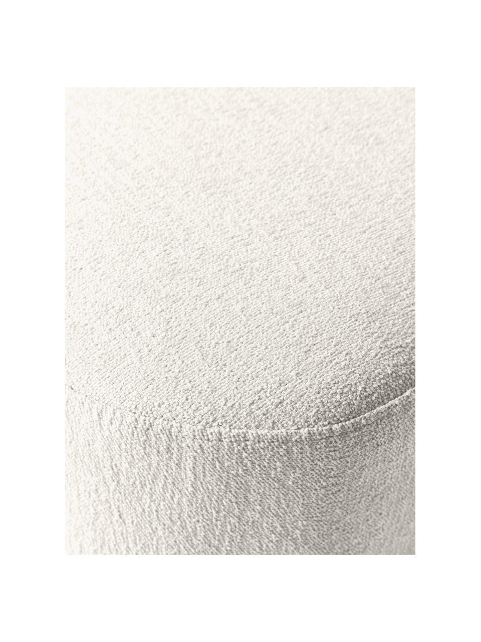 Bouclé poef Yves, Bekleding: 100% polyester Met 40.000, Bouclé lichtbeige, B 43 x H 47 cm