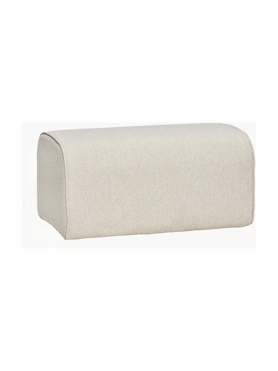 Tabouret rembourré Mellow, Tissu beige clair, larg. 81 x haut. 40 cm