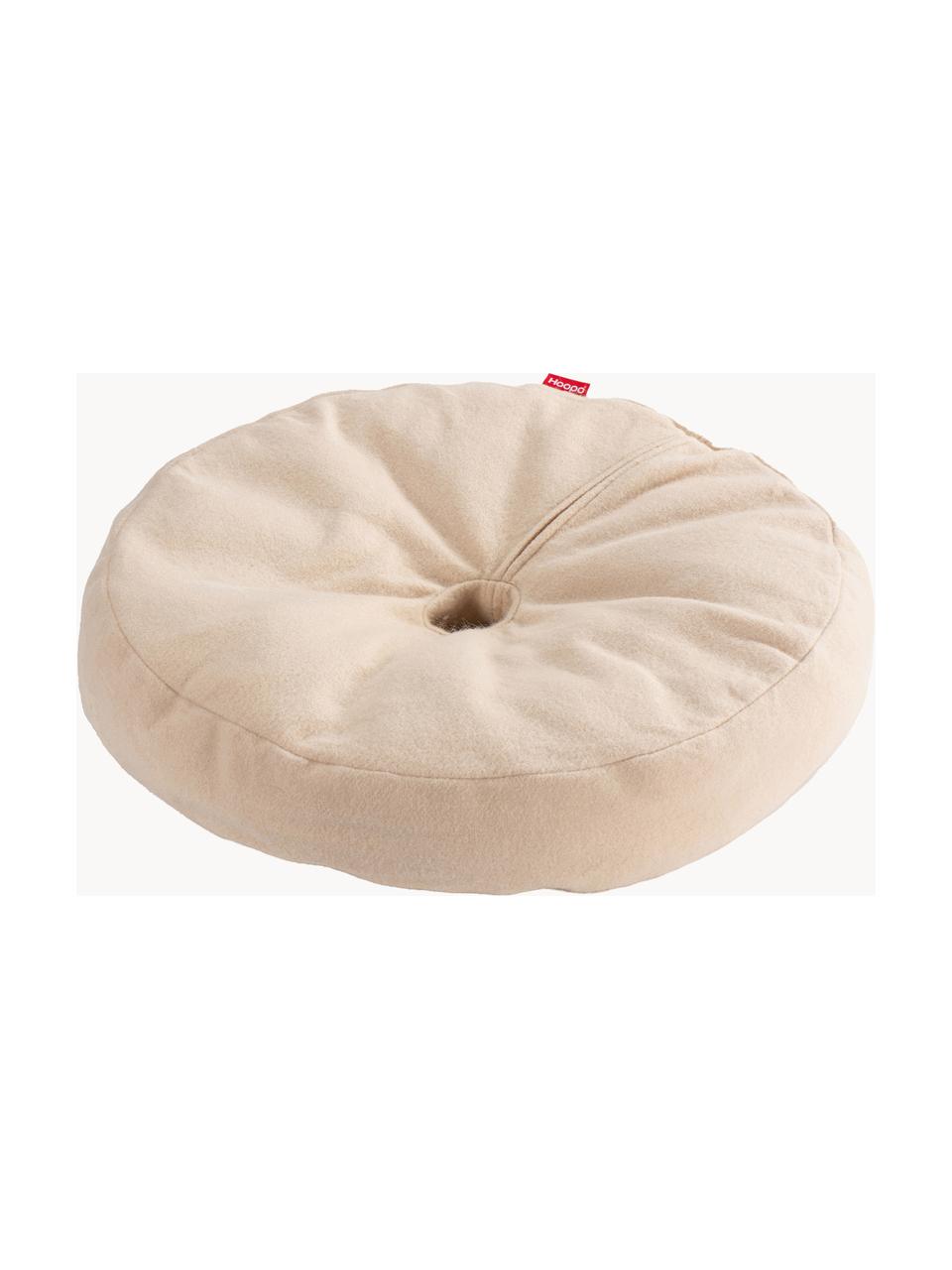 Katzenbett Donut, Bezug: 70 % Baumwolle, 15 % Poly, Hellbeige, Ø 60 x H 12 cm