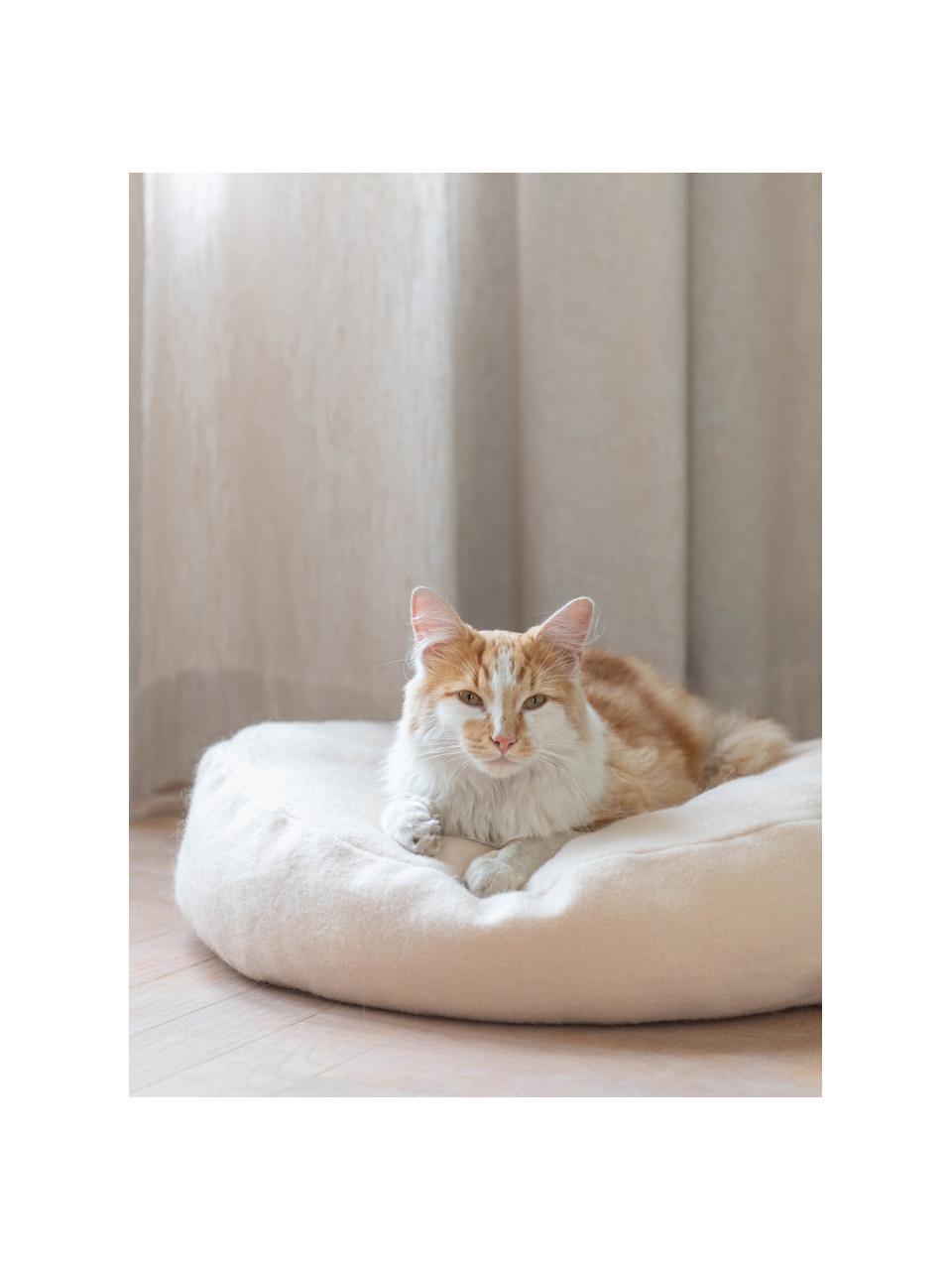 Katzenbett Donut, Bezug: 70 % Baumwolle, 15 % Poly, Hellbeige, Ø 60 x H 12 cm