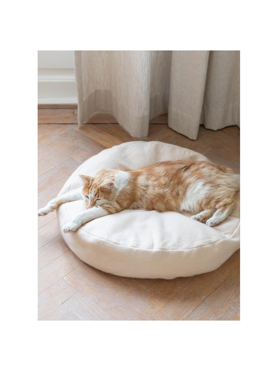 Katzenbett Donut, Bezug: 70 % Baumwolle, 15 % Poly, Hellbeige, Ø 60 x H 12 cm