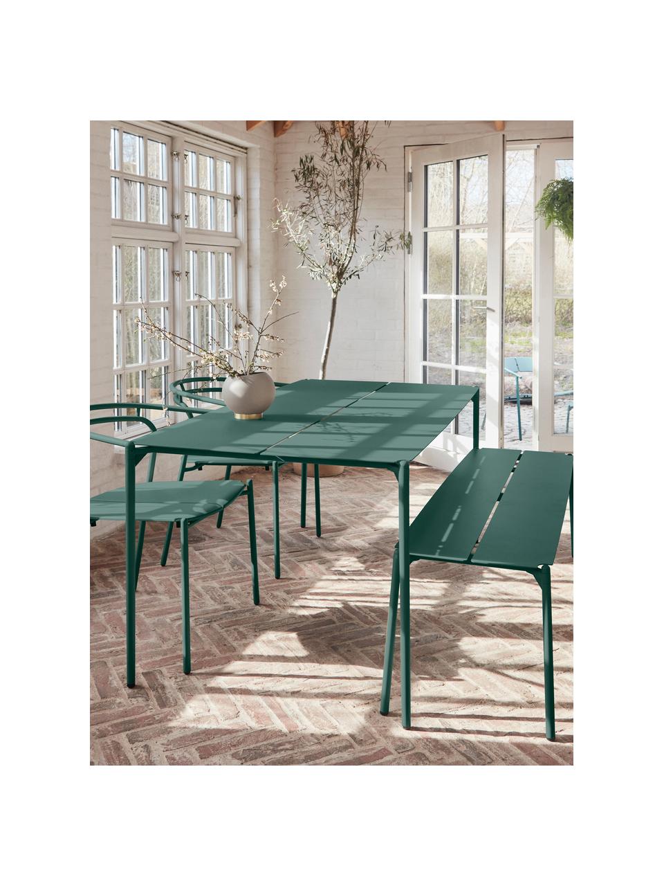 Zahradní kovová židle Novo, Potažená ocel, Tmavě zelená, Š 62 cm, H 54 cm