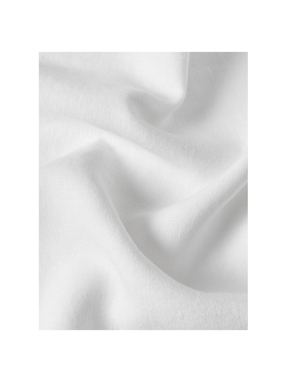 Poszewka na poduszkę z lnu z frędzlami Luana, 100% len  

Len z natury jest gęsty i ma charakterystyczne zagniecenia
Wysoka wytrzymałość lnu na rozdarcia sprawia, że tkanina jest trwała i odporna na ścieranie, Biały, S 40 x D 40 cm