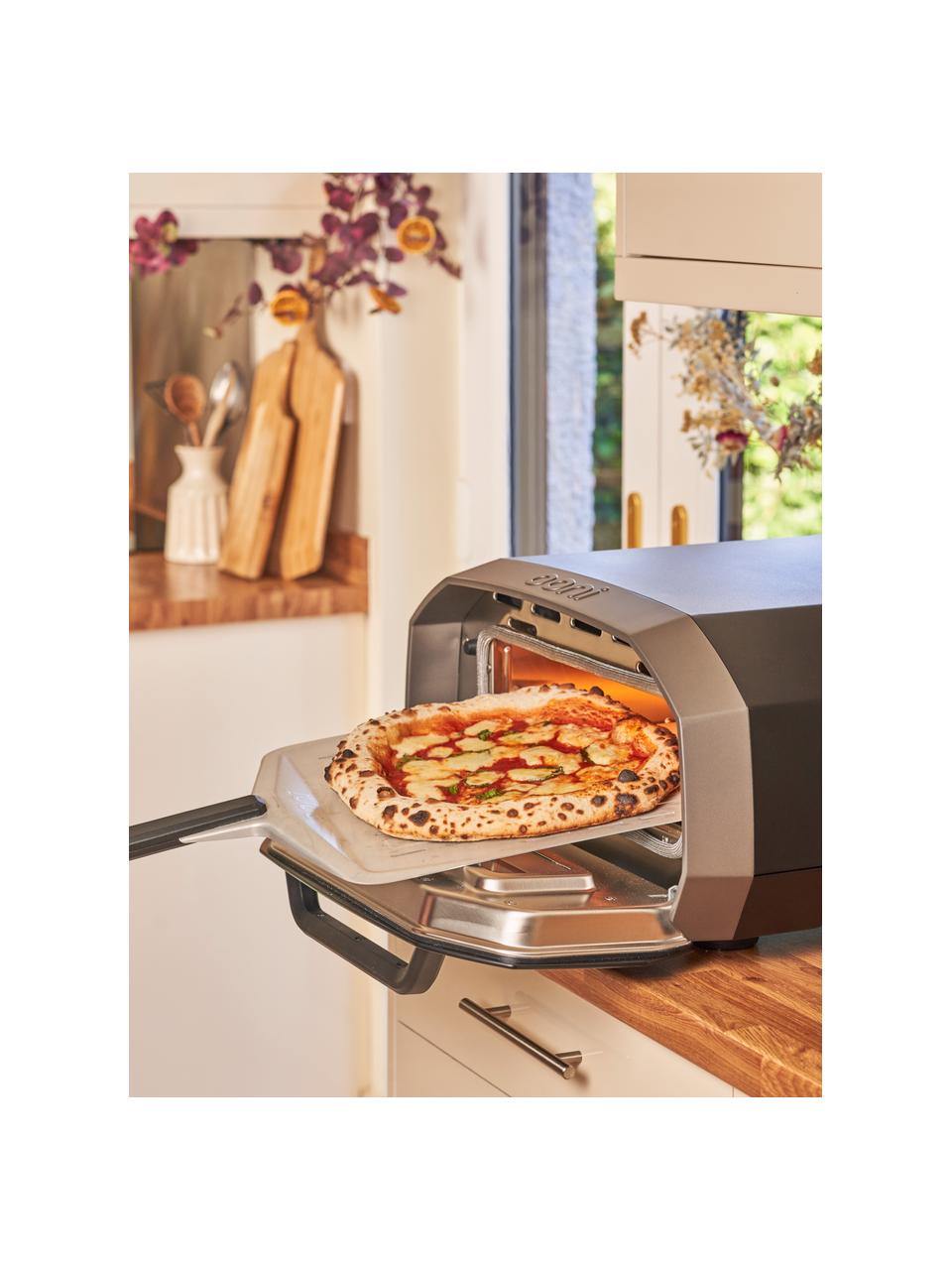 Metall-Pizzaschieber Riccardo, Aluminium, eloxiert, Silberfarben, Schwarz, B 31 x T 4 cm