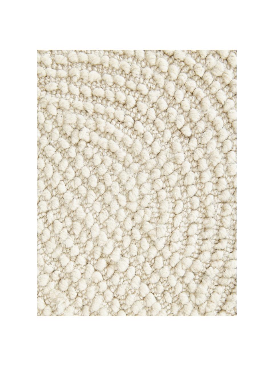 Tapis à poils ras tufté main, en matériaux recyclés Eleni, Blanc cassé, larg. 120 x long. 180 cm (taille S)