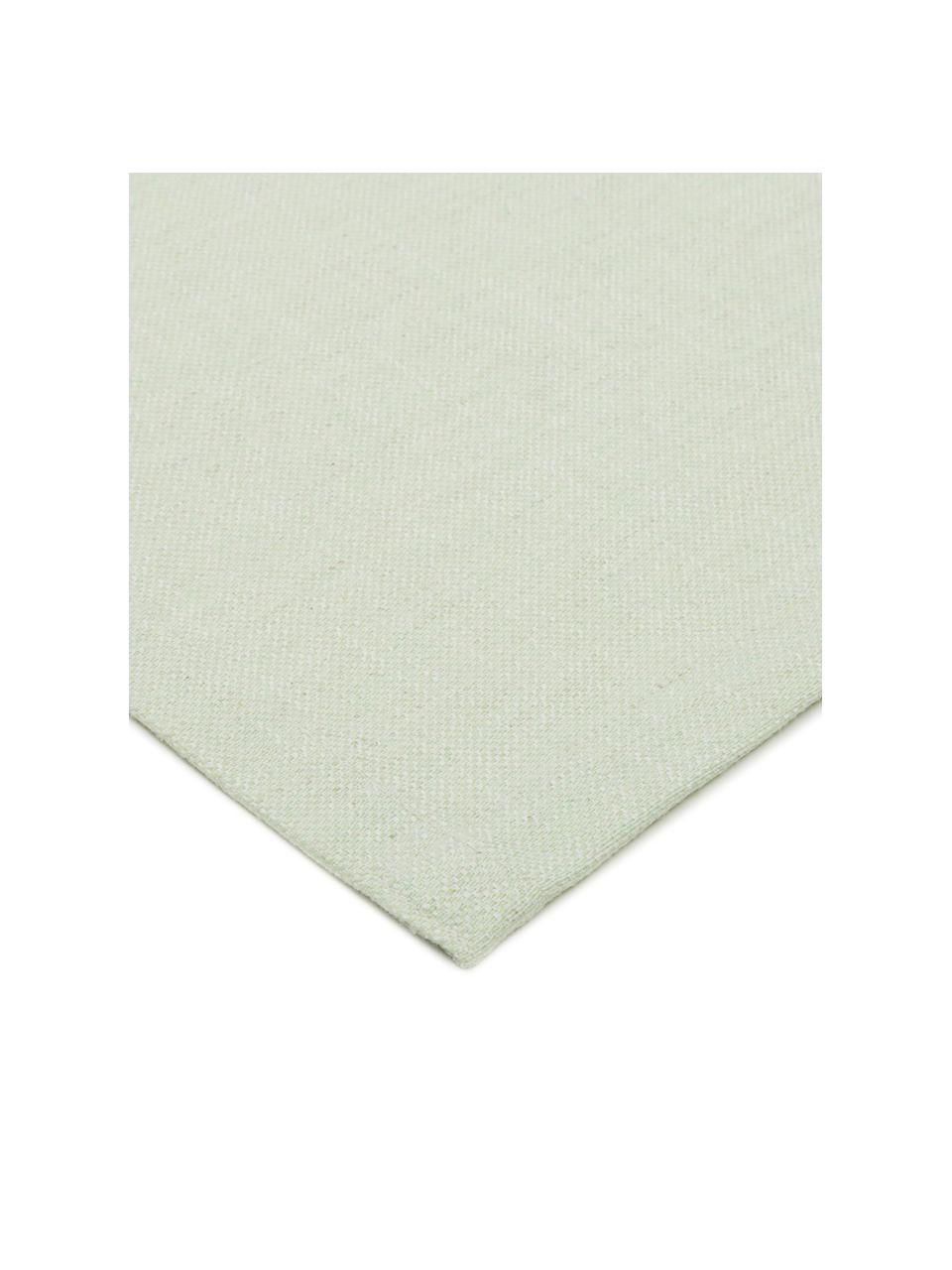 Camino de mesa de mezcla de algodón Riva, 55% algodón, 45% poliéster

El material utilizado en este producto ha sido probado contra sustancias nocivas y está certificado según STANDARD 100 por OEKO-TEX® 14.HIN.40536 HOHENSTEIN HTTI., Verde pastel, An 40 x L 150 cm