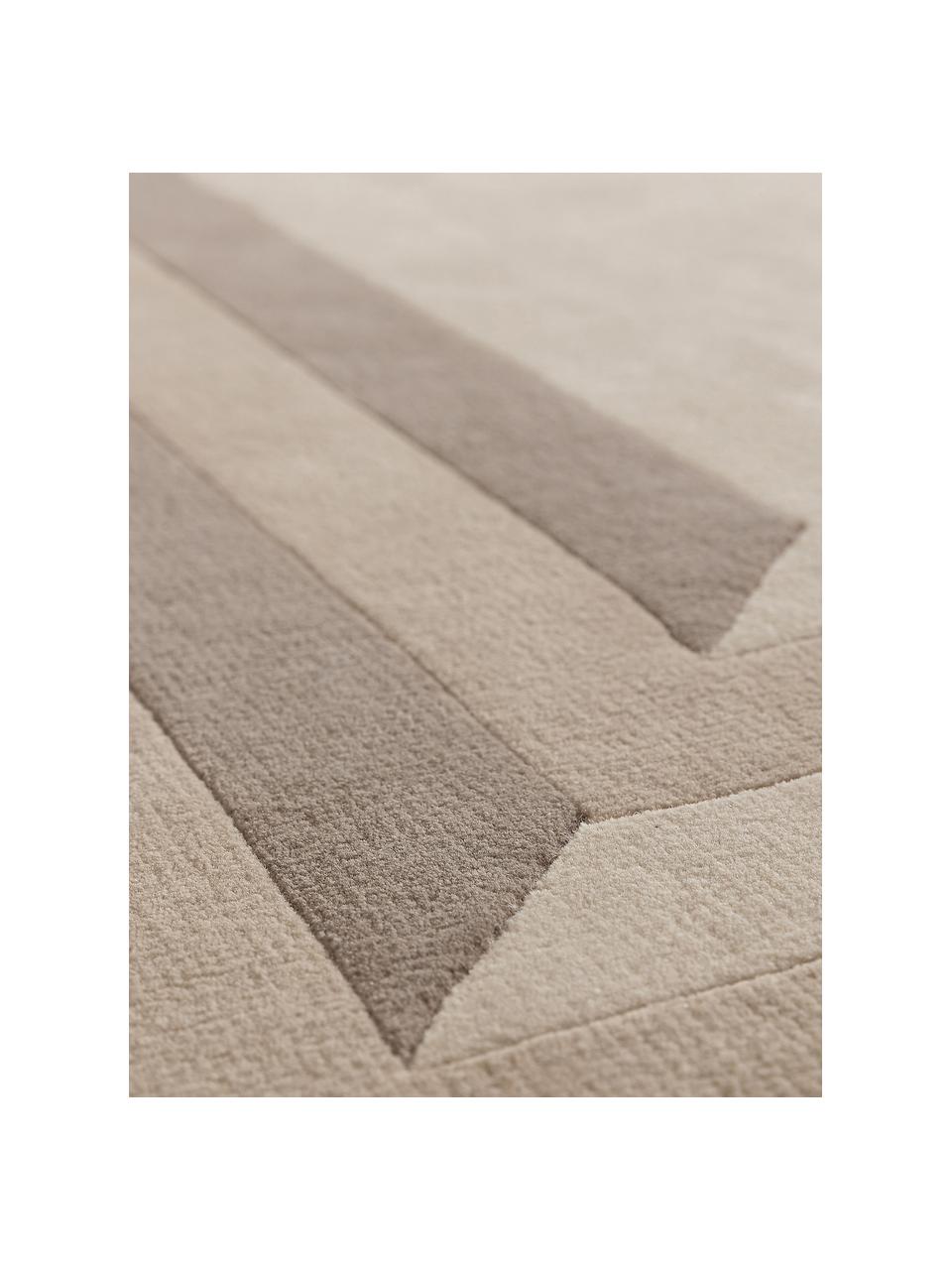Alfombra artesanal de lana Tilo, 100% lana

Las alfombras de lana se pueden aflojar durante las primeras semanas de uso, la pelusa se reduce con el uso diario., Tonos beige, An 160 x L 230 cm (Tamaño M)