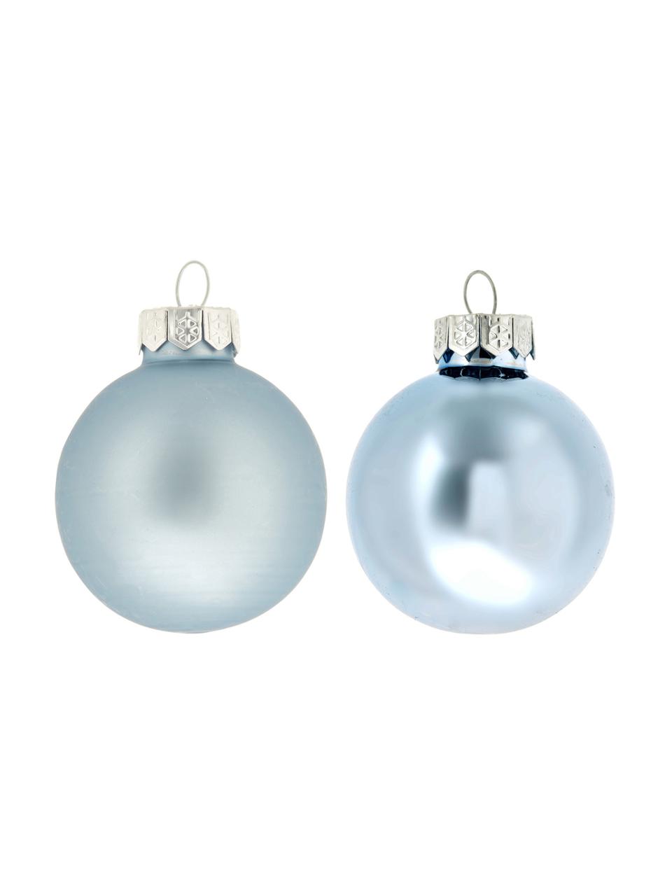 Bolas de Navidad Evergreen, Ø 6 cm, 10 uds., Azul hielo, Ø 6 cm