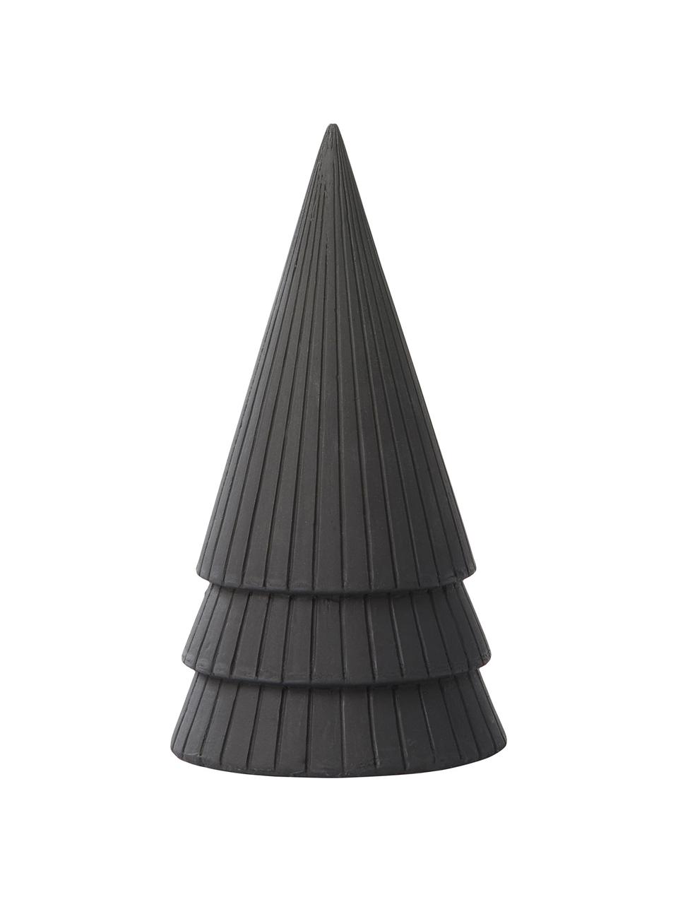 Deko-Objekt Serafina Christmas Tree, Polyresin, Schwarz, Ø 9 x H 17 cm