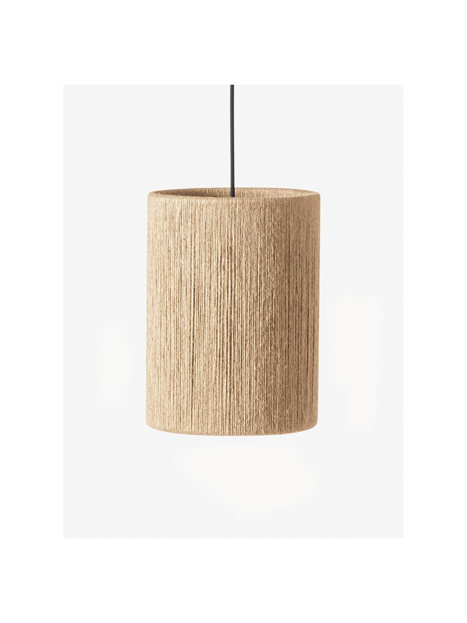 Kleine hanglamp RO van jute, Ø 23 cm, Lampenkap: jute, Beige, Ø 23 x H 30 cm