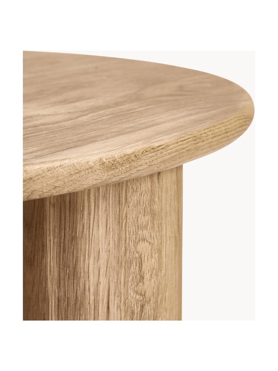 Okrúhly konferenčný stolík z dubového dreva Didi, Masívne dubové drevo, ošetrené olejom, Dubové drevo, Ø 80 cm