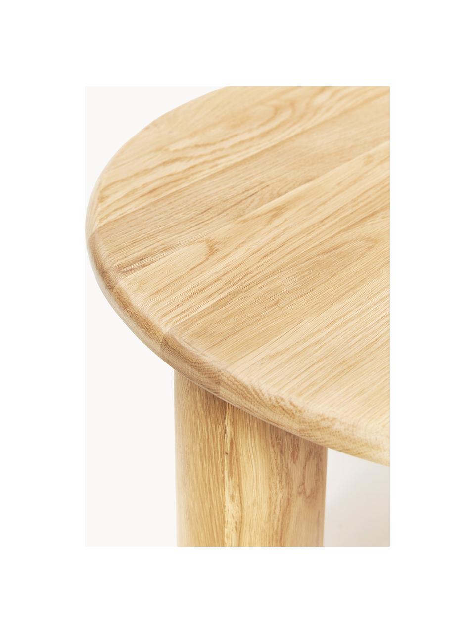 Kulatý dubový konferenční stolek Didi, Masivní dubové dřevo, olejované

Tento produkt je vyroben z udržitelných zdrojů dřeva s certifikací FSC®., Olejované dubové dřevo, Ø 80 cm