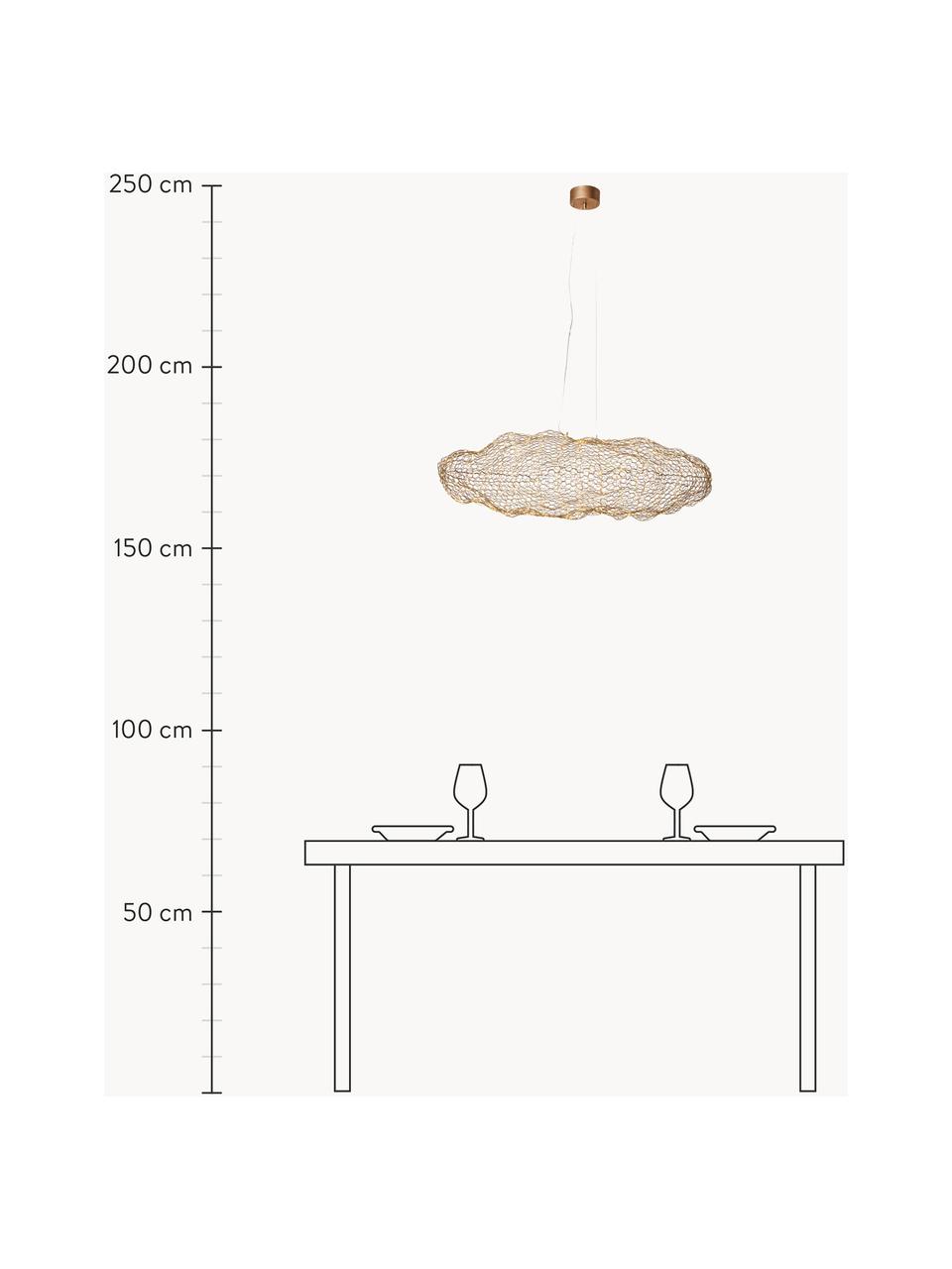 Grande suspension LED Hayden, Or laiton, larg. 76 x haut. 27 cm