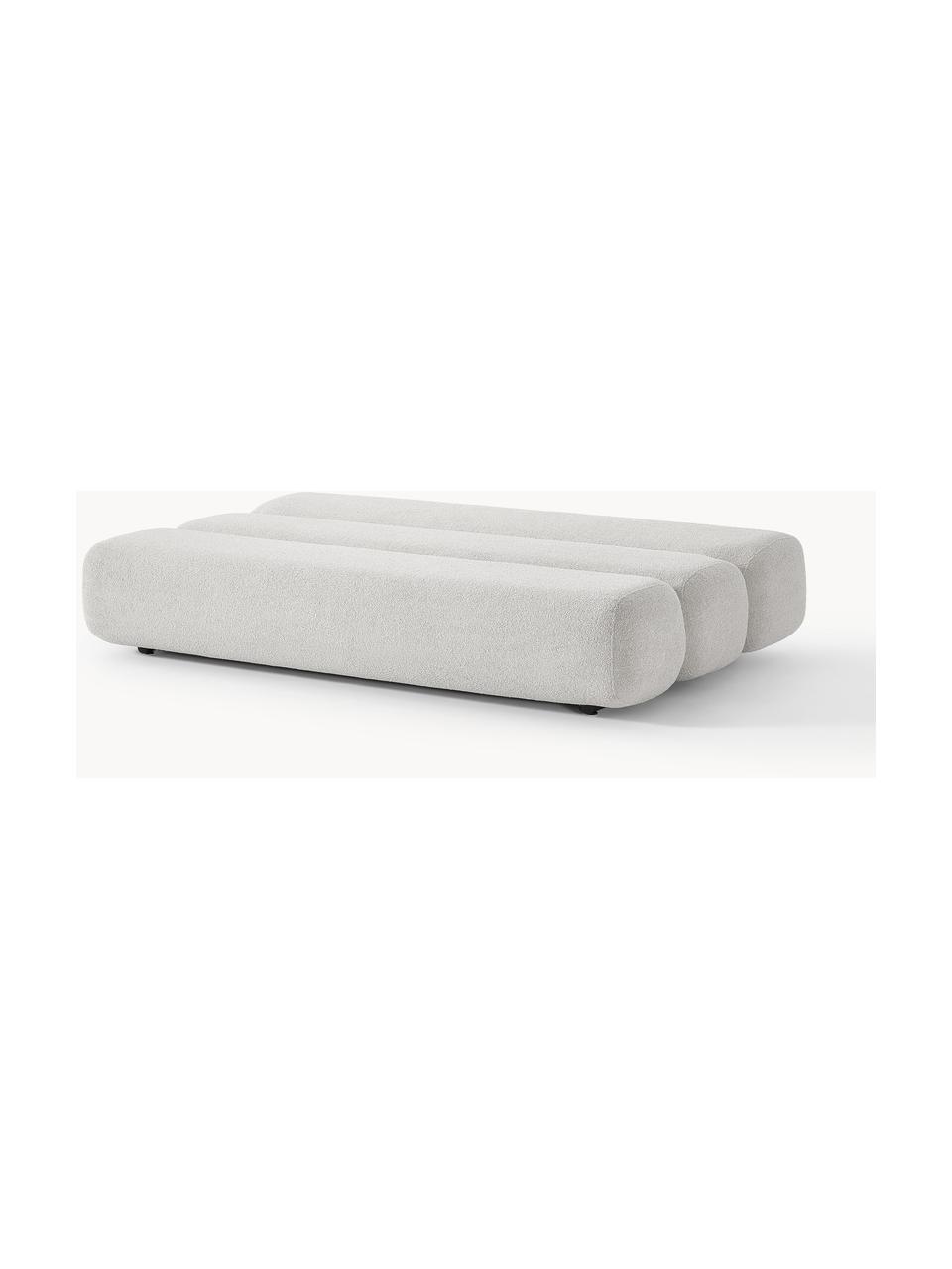 Sofá cama en borreguillo Caterpillar (3 plazas), Funda: borreguillo (100% poliést, Tapizado: espuma de poliuretano, ce, Boreguillo gris claro, An 203 x F 128 cm