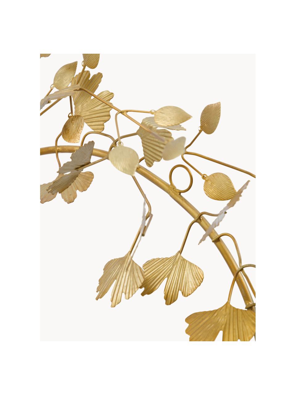 Handgefertigter Weihnachtskranz Twigs, 
Ø 41 cm, Eisen, beschichtet, Goldfarben, Ø 41 cm