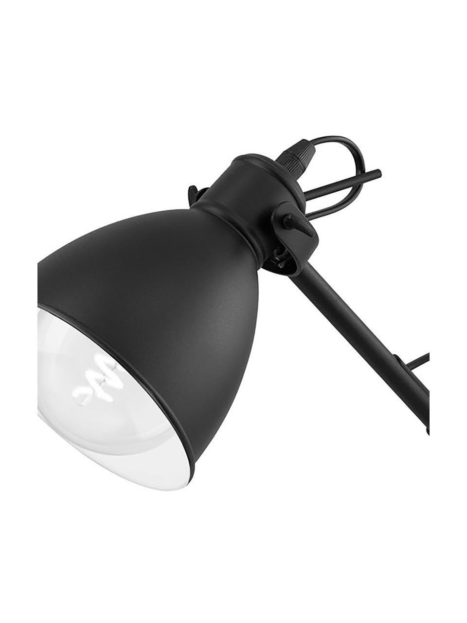 Bureaulamp Ethan, Lampenkap: gepoedercoat metaal, Lampvoet: gepoedercoat metaal, Zwart, Ø 15 x H 43 cm