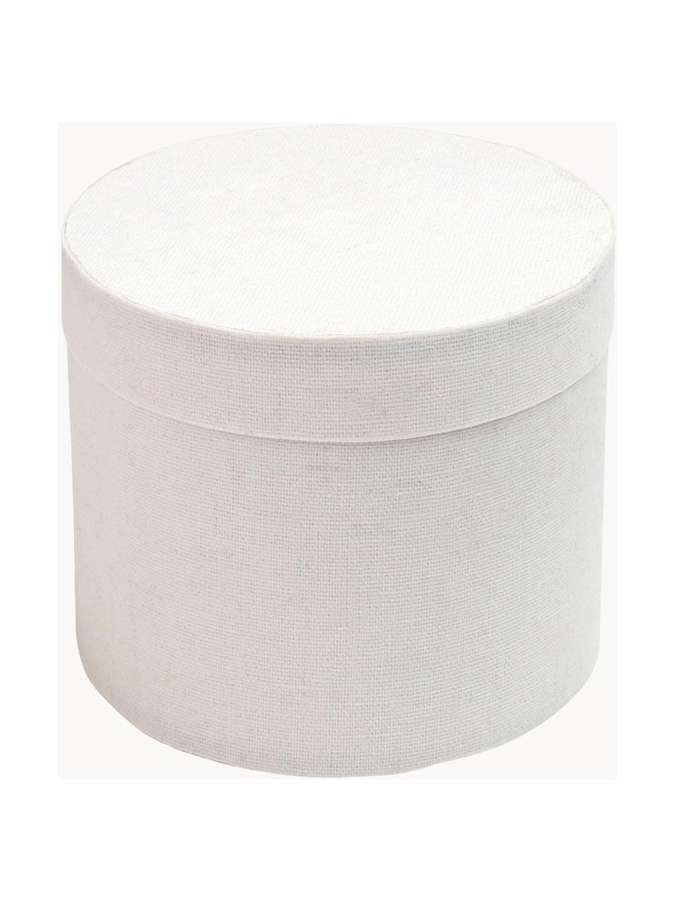 Dárkové krabičky Round, 6 ks, Bavlna, Bílá, Ø 5 cm