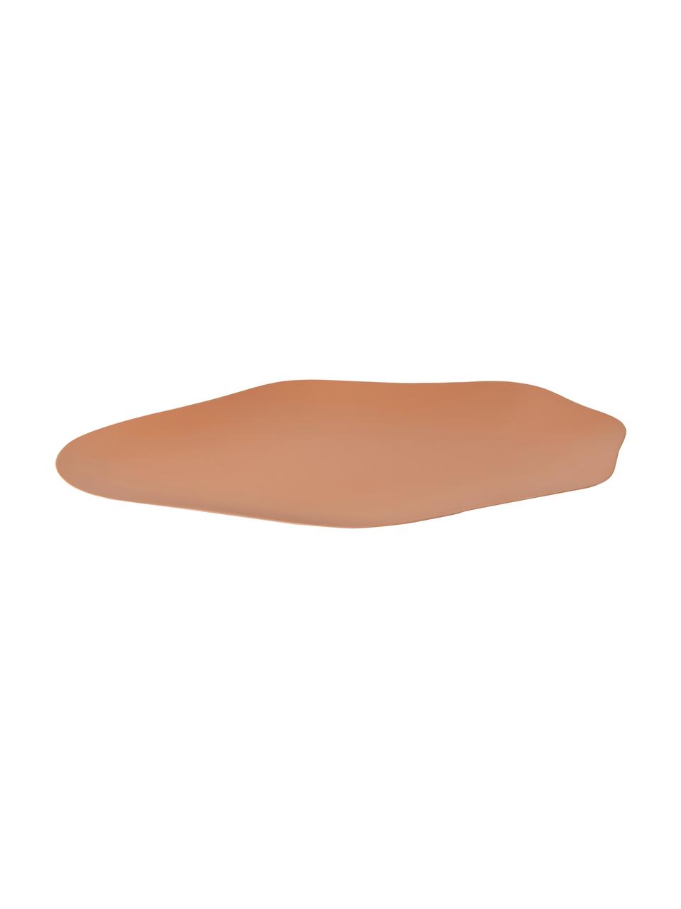 Vassoio decorativo color terracotta Cloud, Metallo rivestito, Rosso terracotta, Larg. 41 x Prof. 26 cm