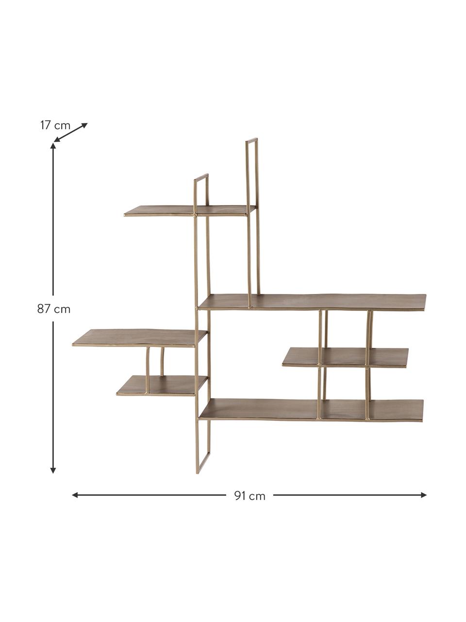 Ripiano da parete in metallo Zach, Acciaio verniciato, Grigio, Larg. 91 x Alt. 87 cm