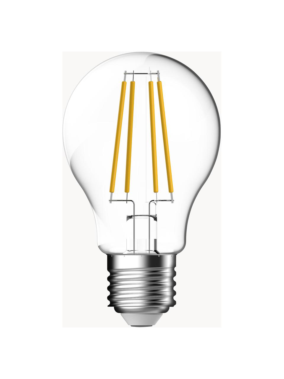 Lampadina E27, luce regolabile, bianco caldo, 1 pz, Lampadina: vetro, Base lampadina: alluminio, Trasparente, Ø 6 x Alt. 10 cm