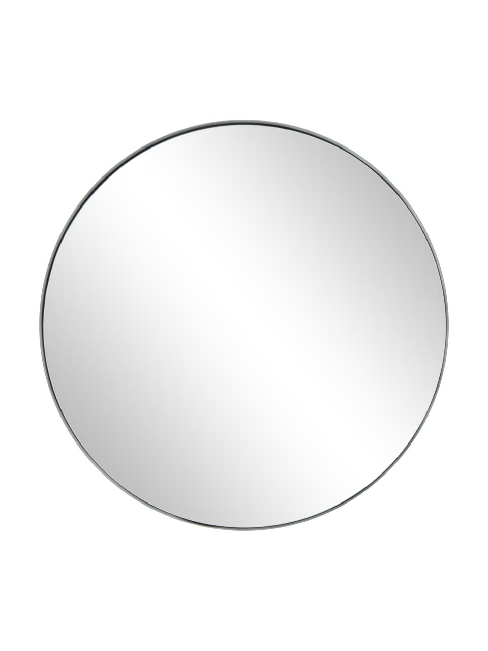 Kulaté nástěnné zrcadlo s kovovým rámem Ivy, Černá