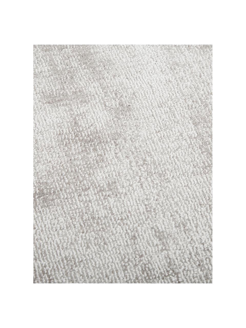 Ručně tkaný viskózový běhoun Jane, Světle šedá, béžová, Š 80 cm, D 300 cm