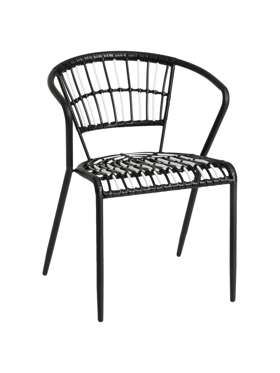 Silla para exterior Mati, Estructura: metal pintado, Negro, An 57 x F 57 cm