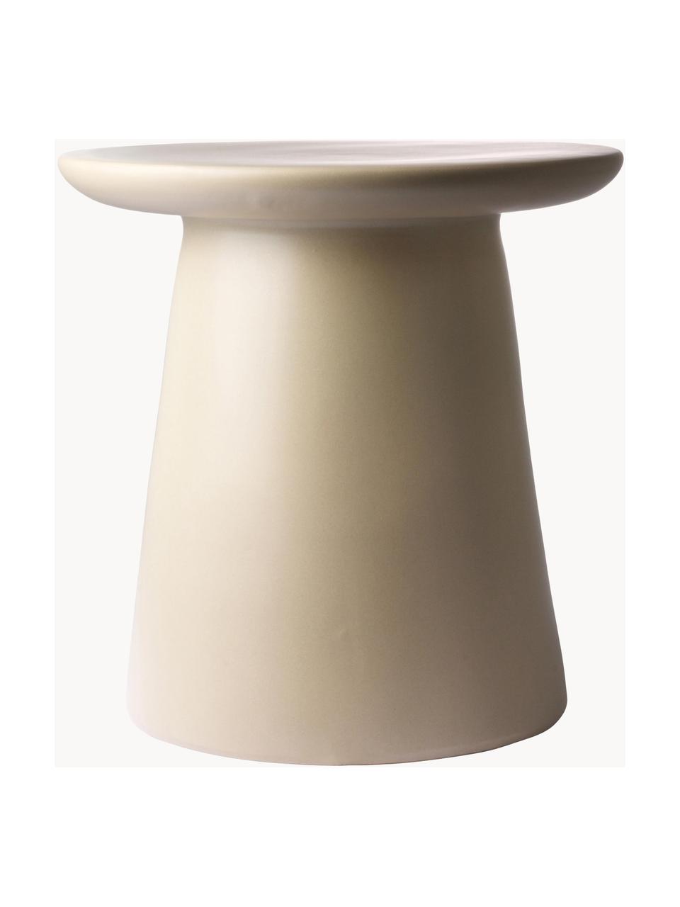 Bijzettafel Dunstan, Keramiek, Beige, Ø 40 x H 43 cm