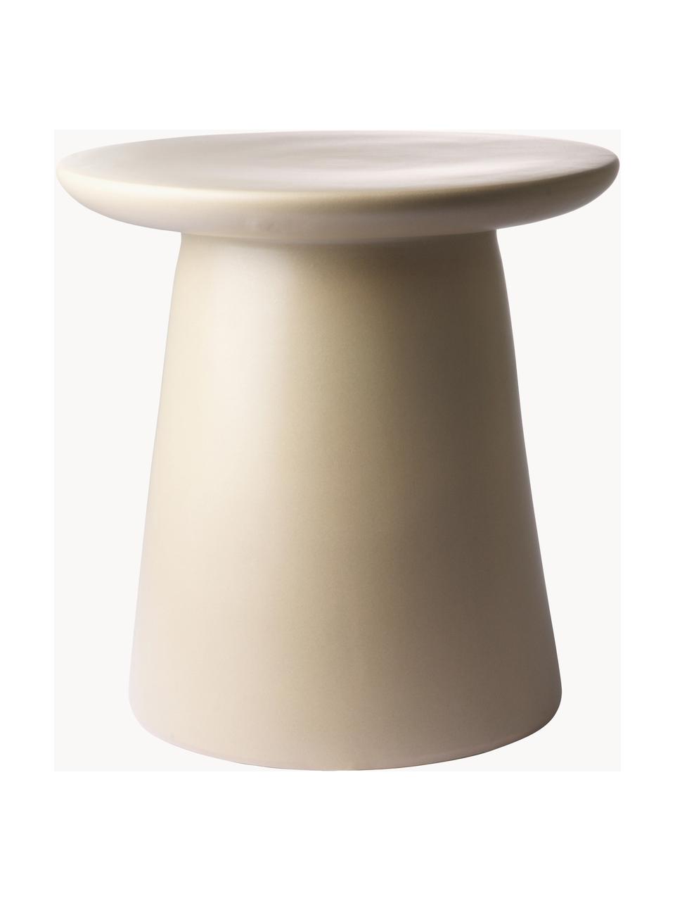 Bijzettafel Dunstan, Keramiek, Beige, Ø 40 x H 43 cm